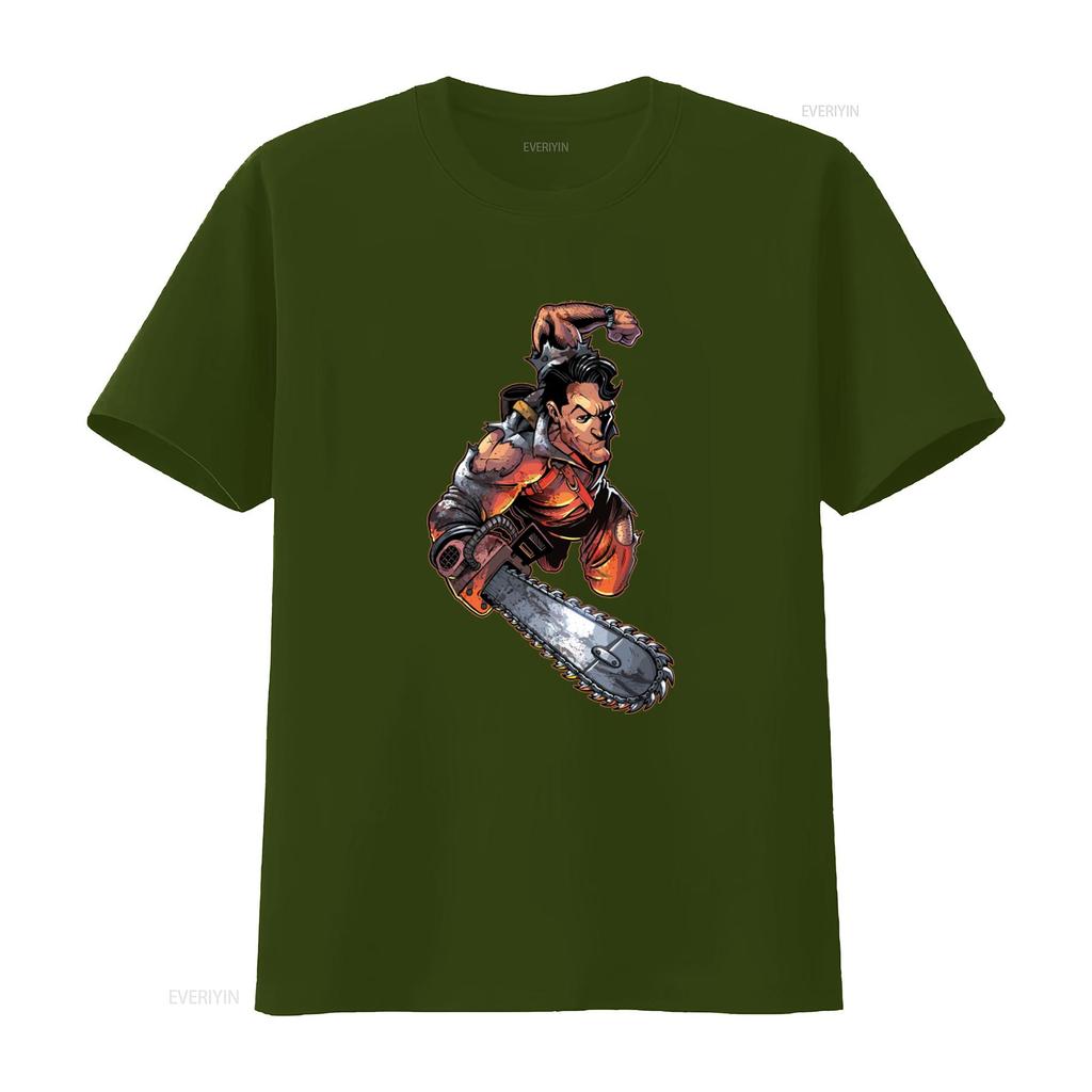 Ash Williams Evil Dead T Shirt 100 Cotton for Men All Sizes Available Vintage Washed Versatile Homme Graphic Streetwear Stylish