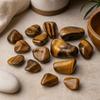 Tigers Eye Tumbled Stones, Golden 12 Pieces