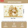 Set of 4/6 Christmas-Themed Placemats Featuring Golden Snowflakes, Snowmen, Reindeer, And Christmas Ball Designs, Suitable for Holiday Table Decoratio