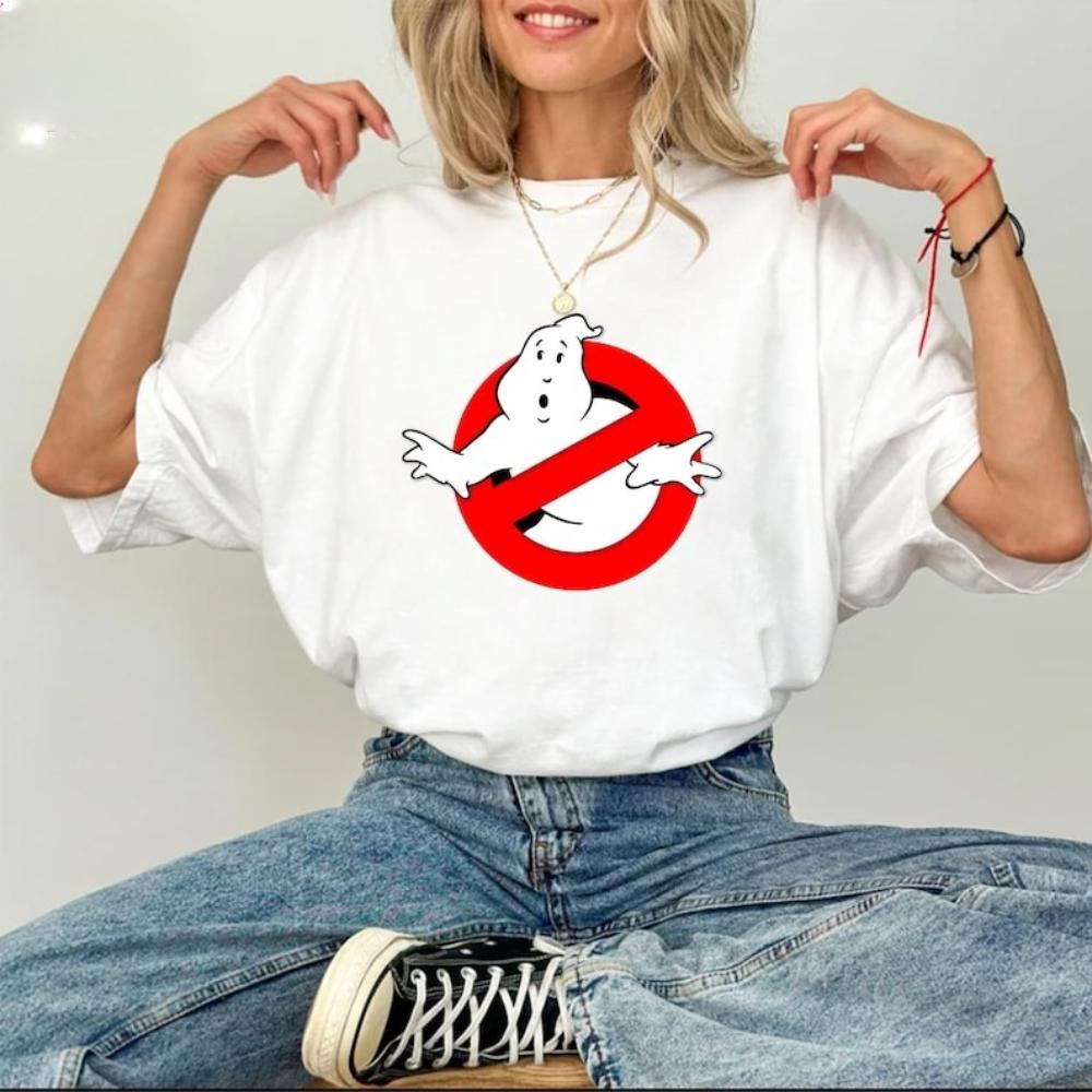Vintage 80s Ghostbusters Graphic T Shirts Woman Man Halloween Comfortable High Quality Cotton Tshirt Classic Shortsleev