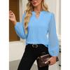 Blusas y Camisas Casuales de Moda para Mujer JPNTKY de Manga Larga con Cuello en V