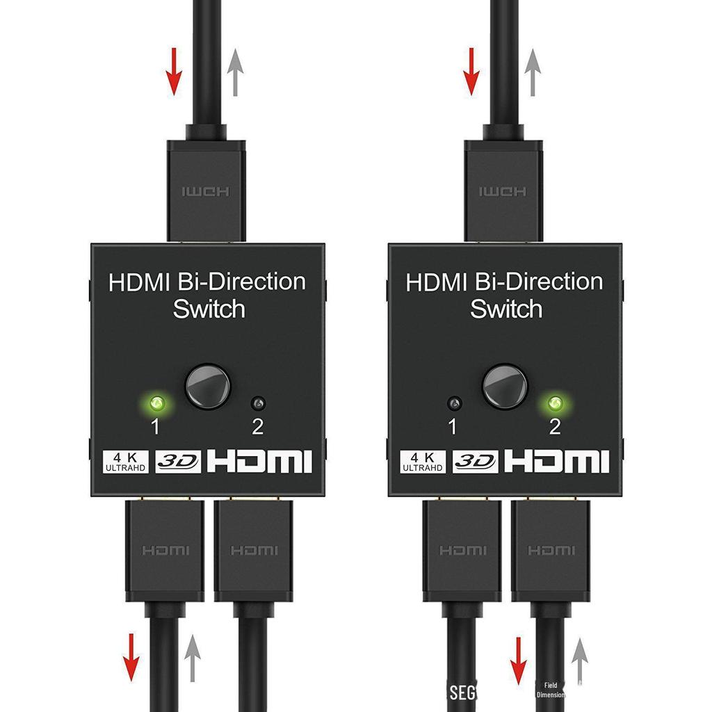 4K HDMI Switcher: Dual-Input, Single-Output HD Audio/Video Converter