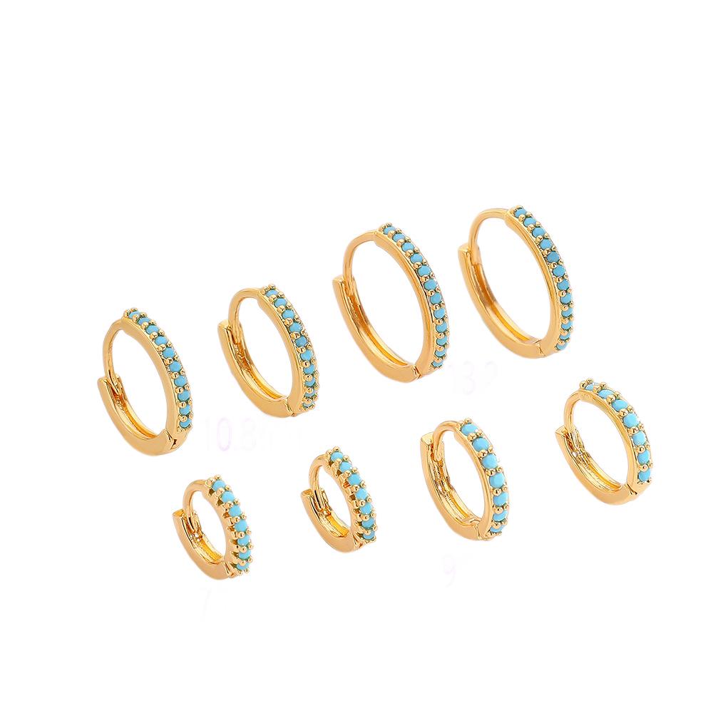 European and American Hot-Selling Diamond Zircon Hoop Earrings - Luxurious Fashion Trend Ear Clips