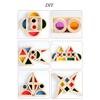 Montessori Transparent Shape Blocks Wooden Toys Rainbow Acrylic Color Cognitive Sensory Building Game Educational Toys for Kids