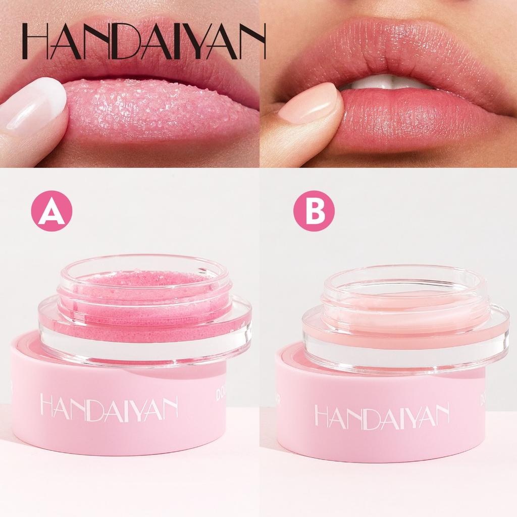 HANDAIYAN Lip Scrub Lip Mask 2-in-1 Restorative Exfoliating Lip Scrub