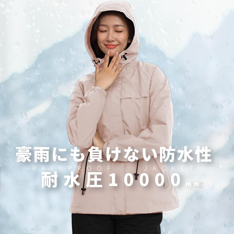 Jachetă de vânt Parka de munte Golf Îmbrăcăminte de ploaie Pelerină de ploaie Îmbrăcăminte exterioară Jachetă de exterior Pelerină de ploaie pentru și Navetă Femei [Durabilă, Impermeabilă, Rezistentă la vânt,