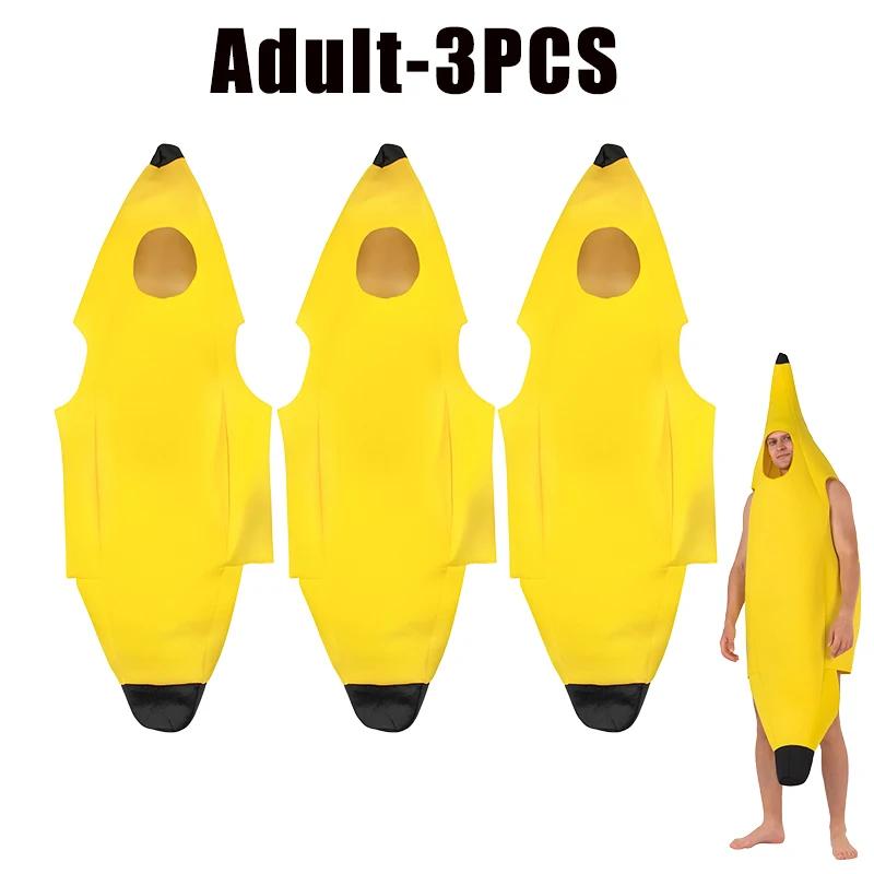 Grappig Banaan Halloween Kostuum Voor Kinderen Volwassenen Theatervoorstelling Carnavalsfeest Outfit Podiumoptreden Verkleedkostuum Komedie yellow