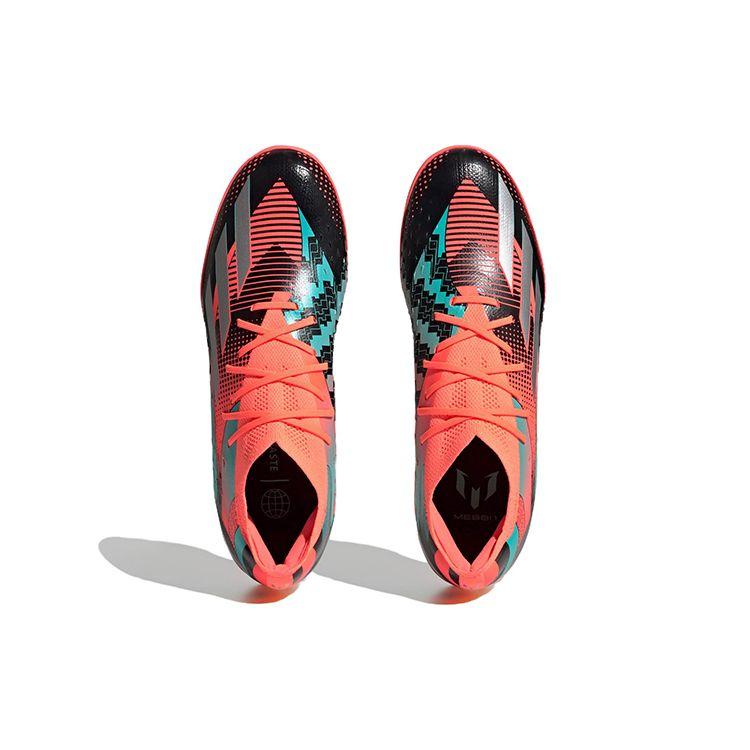 Adidas Messi 1 Round Toe Lace-Up TF (Rubber Studs) Non-Slip Wear-Resistant Shock Absorbing Soccer Shoes Men Soccer Shoes Red Black White IG2579