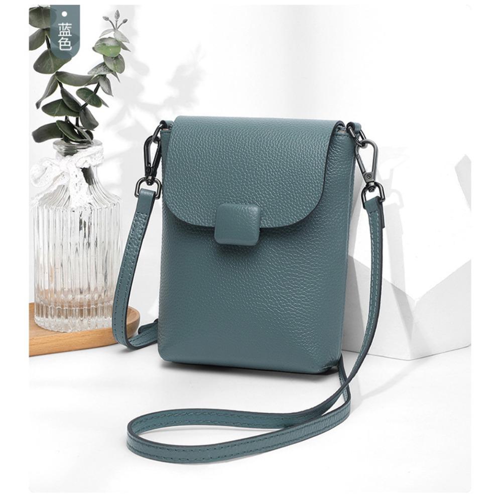 Lässige Rindsleder-Umhängetasche, Neue modische und vielseitige Leder-Handytasche, Kleiner vertikaler Stil, Große Kapazität Crossbody-Tasche