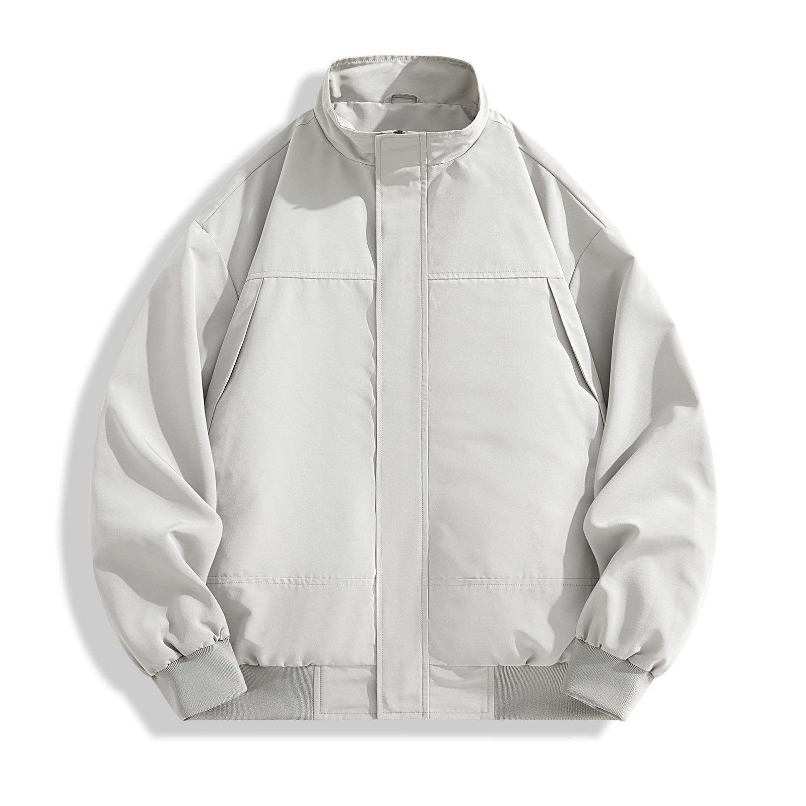 

Мужская однотонная куртка Мода Спорт Повседневная Рабочая одежда Тренд Свободная куртка M