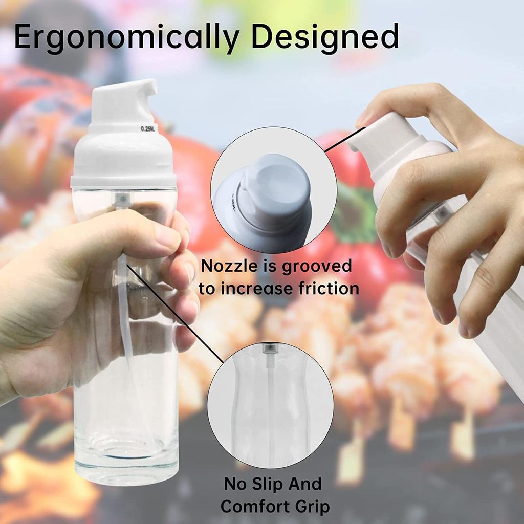 250ML Oil Spray Bottle Camping BBQ Baking Vinegar Soy Sauce Sprayer Kitchen Cooking Olive Oil Dispenser Containers Kitchen Tools