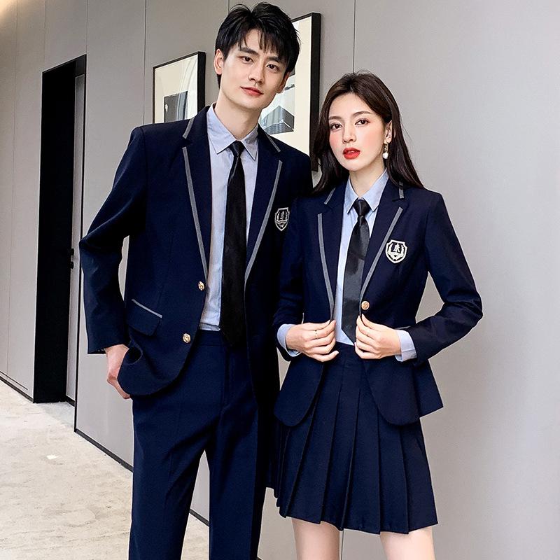 

Комплект школьной формы в японском стиле для осени/зимы для мужчин и женщин: Рабочая одежда для учителей старшей школы и детского сада XL