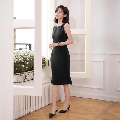Sleeveless Women's Summer Fishtail Dress: Slimming, Classic, Professional Wear