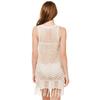 2022 Casual Knit Bikini Cover Up Sexy Recorte Sin mangas Fringe Slim Fit Mini Vestido Verano Mujer Ropa de playa Traje de baño Cubrir Q1398