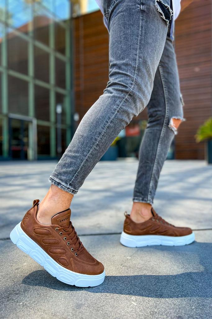 Chekich H New Collection CH105 Cronus Men Shoe White Black Brown Tan