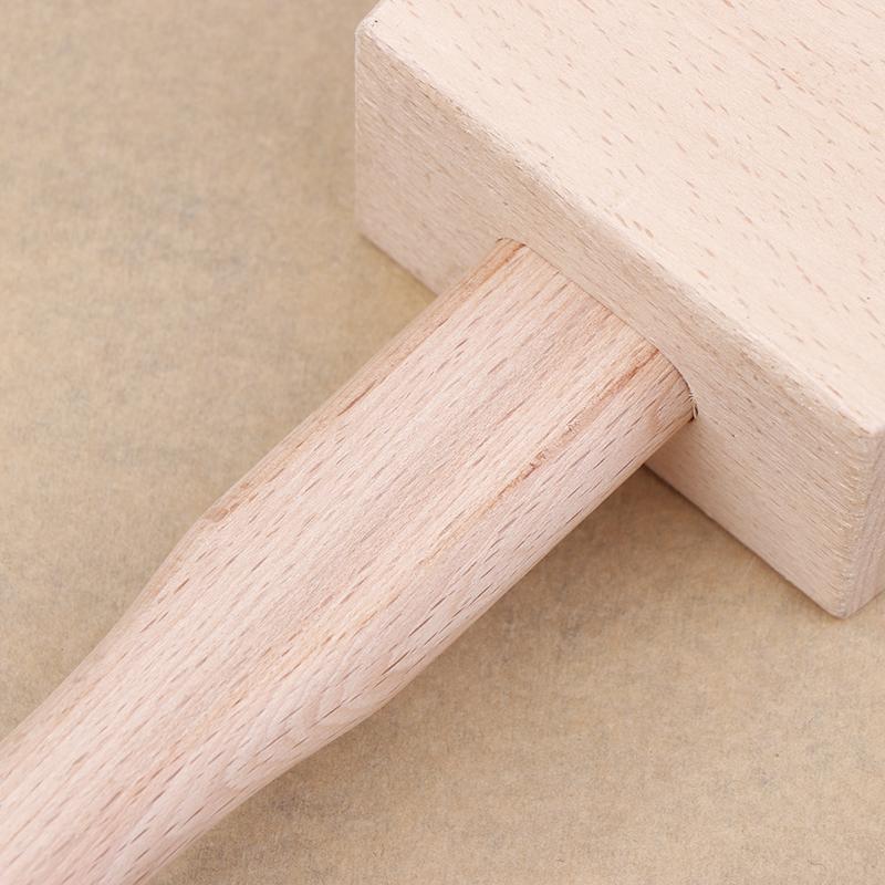 DIY Leder Buche Massivholzbearbeitungshammer Zimmermann Holzbearbeitungshammer Holzhammer Handbetriebene Werkzeuge
