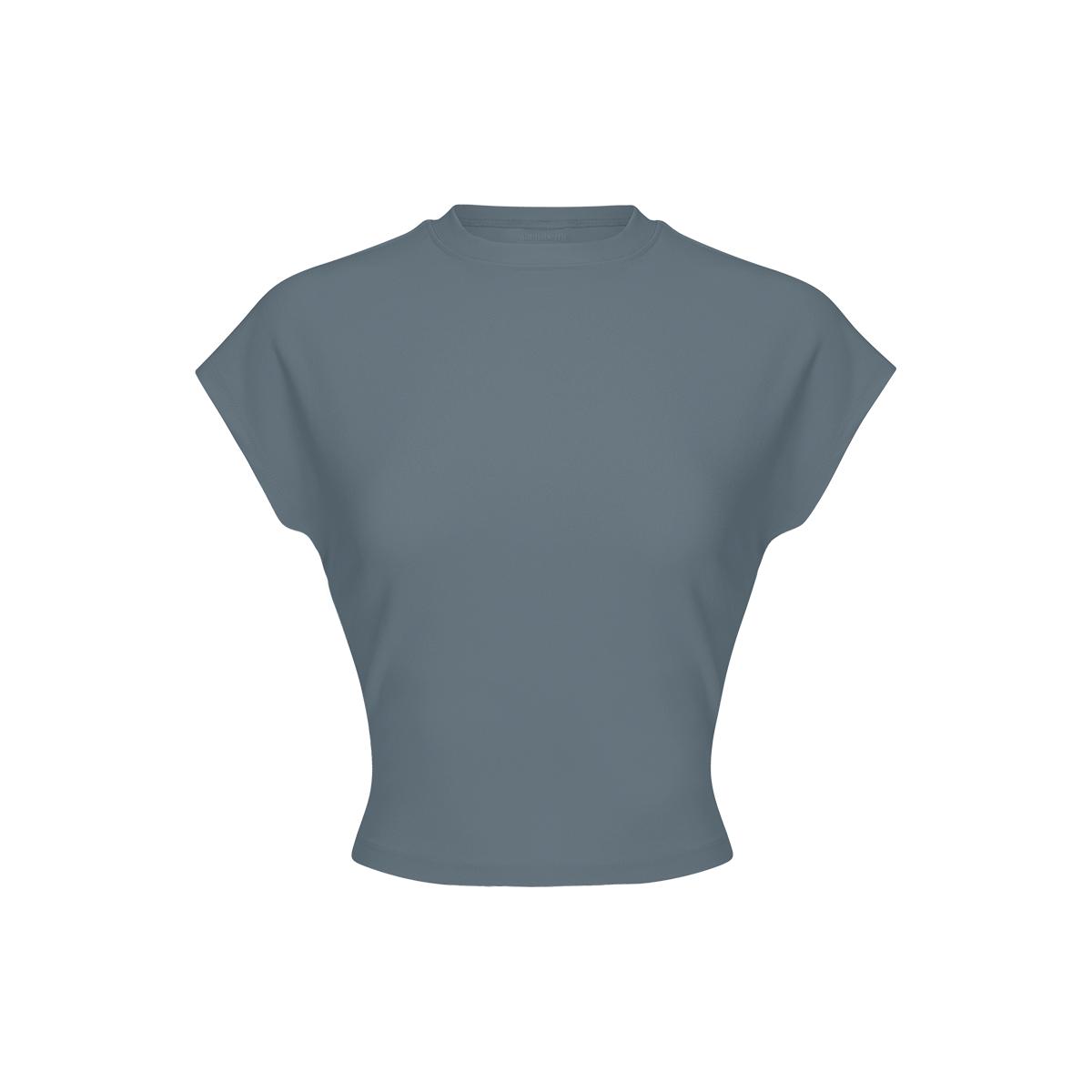 Wannabes Fit Укороченный топ с короткими рукавами Serenity Blue Serenity Blue/Small