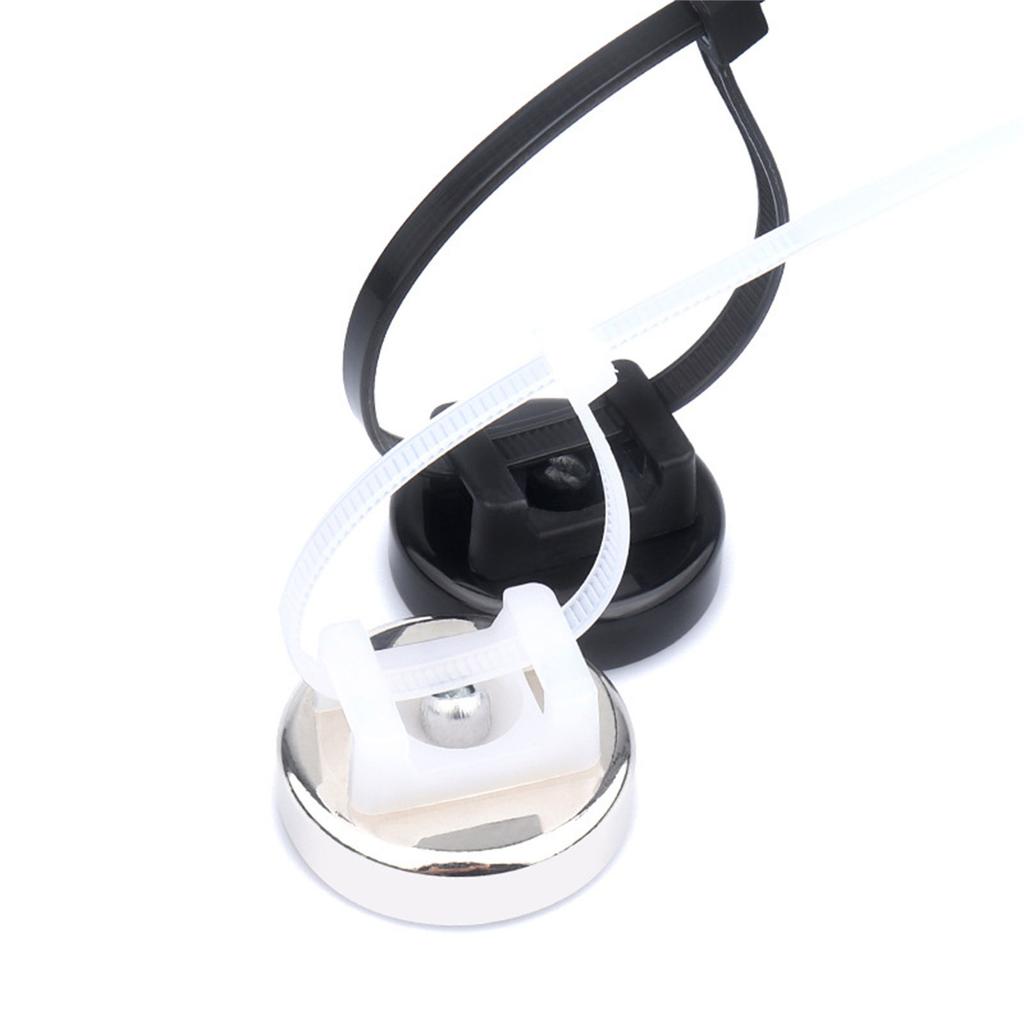 Pack of 20 Magnetic Cable Organizers Clip With Sturdy Nylon Straps for Secure Wire Management In Home Office Car