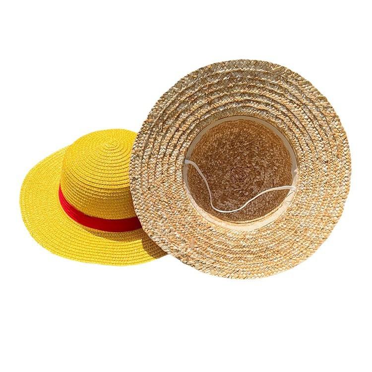 ONE PIECE Luffy Beach Hat Children's Outdoor Shade Sun Protection Straw Straw Hat Male and Female Students Travel Straw Hat