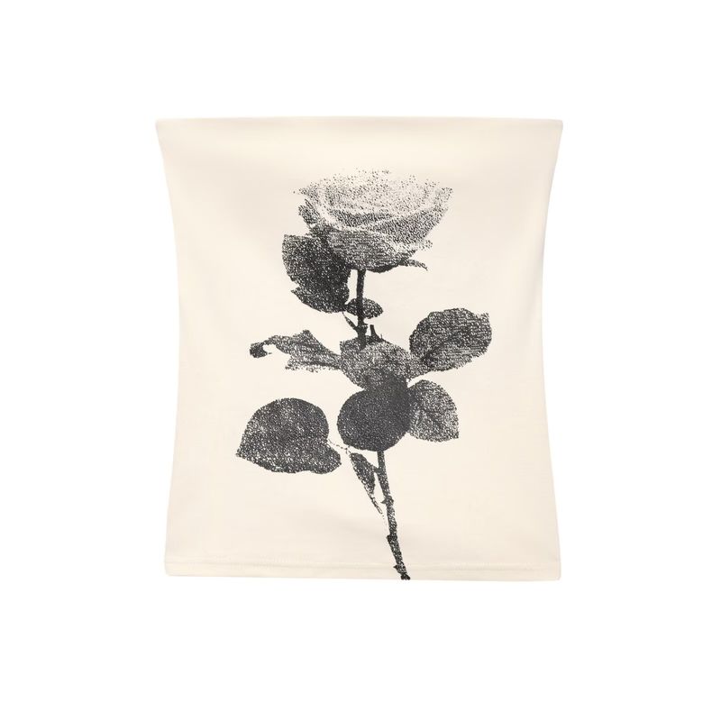 

Zbzr Весна Новинка Женская одежда Западный стиль Французский стиль Универсальная Мода Элегантный Сексуальный Розовый принт Топ-труба Жилет White L