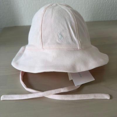 Used POLO RALPH LAUREN Baby Bucket Hat Pink Pony Embroidery