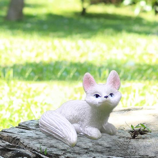 1/3/6Pcs Mini Fox Figurines Resin Miniature Foxes Landscape Fox Figurine Party Favors Garden Home Decor