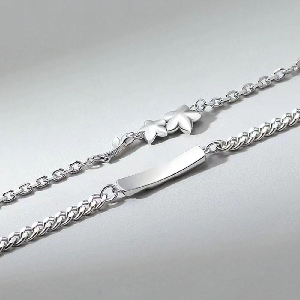 Flower Simple Thin Bracelet Valentine's Day Couple Bangle Fashion Lovers Bracelet  Female