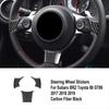 3x Carbon Fiber Steering Wheel Trim Cover Sticker for Toyota 86 Subaru BRZ 17-20