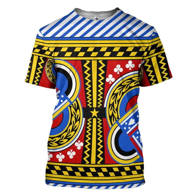 Cosplay Drôle Costume de Poker T-shirt Imprimé 3D Hommes T-shirt Harajuku Y2k Mode Manches Courtes T-shirt Couple Été Streetwear