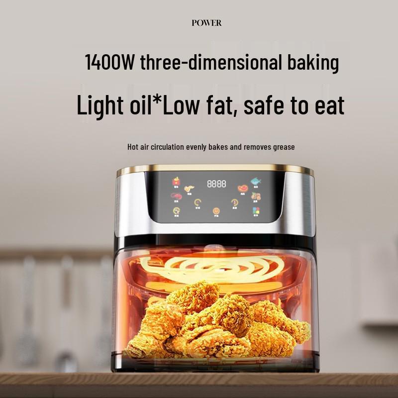 Stainless Steel Smart Air Fryer, Large Capacity, US Standard