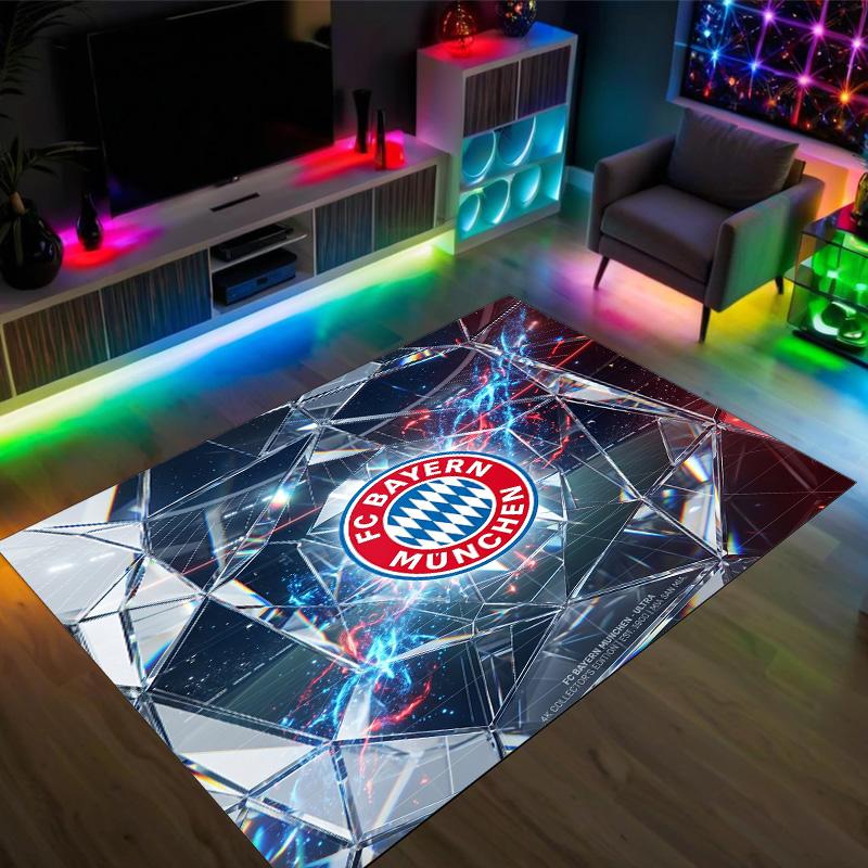 Tappeto in velluto di cristallo con design Bayern Monaco Accogliente Non?Tappeto Stampato Antiscivolo per Camera da Letto Soggiorno Ingresso