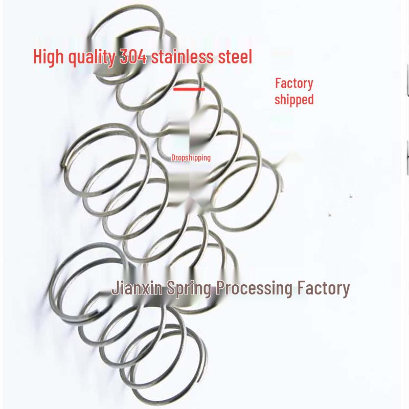 304 Stainless Steel Compression Spring, 0.5mm Wire, OD Options: 3-10mm