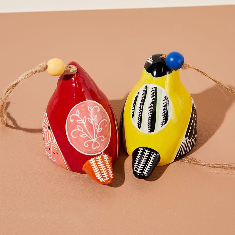 Ceramic wind chimes auspicious hanging decoration Chinese wind chimes creative home birthday gift