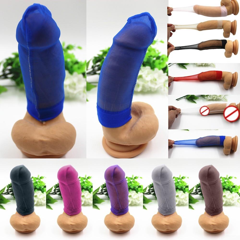 Sissy Men Homofile Lang Penis Sleeve Cover Up Thong Undertøy Undertøy Brief