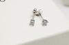 Small Silver Earrings with Cubic Zirconia - Ksc0567