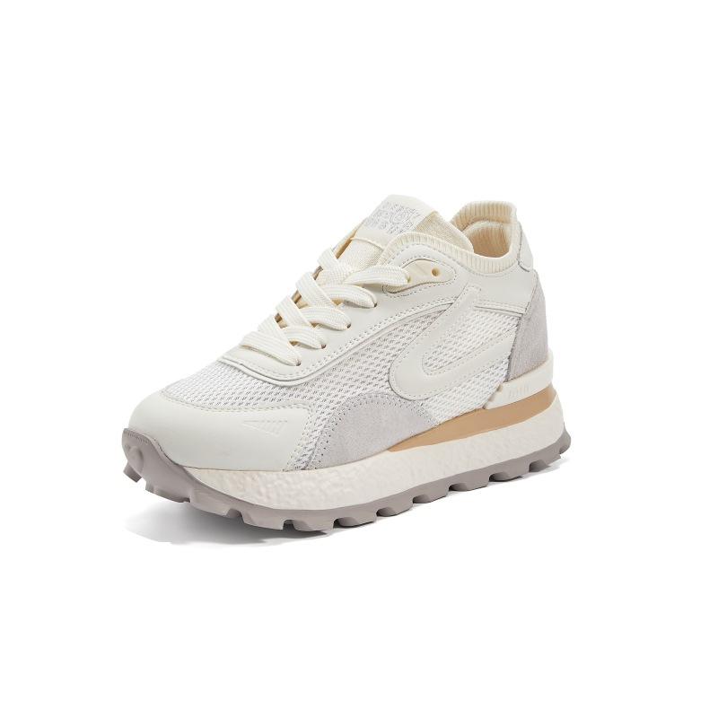 

Small thick-soled inner height increase dad shoes women s summer mesh shoes breathable Forrest Gump shoes sports and leisure shoes 39 білий