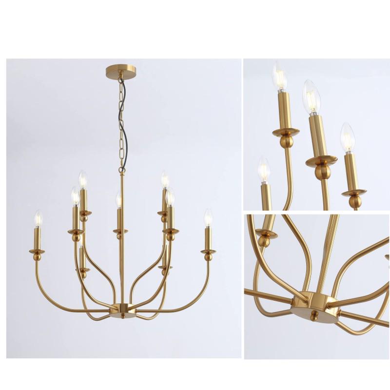 Contemporary Minimalist Wrought Iron Branch Chandelier for Living Room, Dining Room, Bedroom, Farmhouse, or Balcony Lighting.