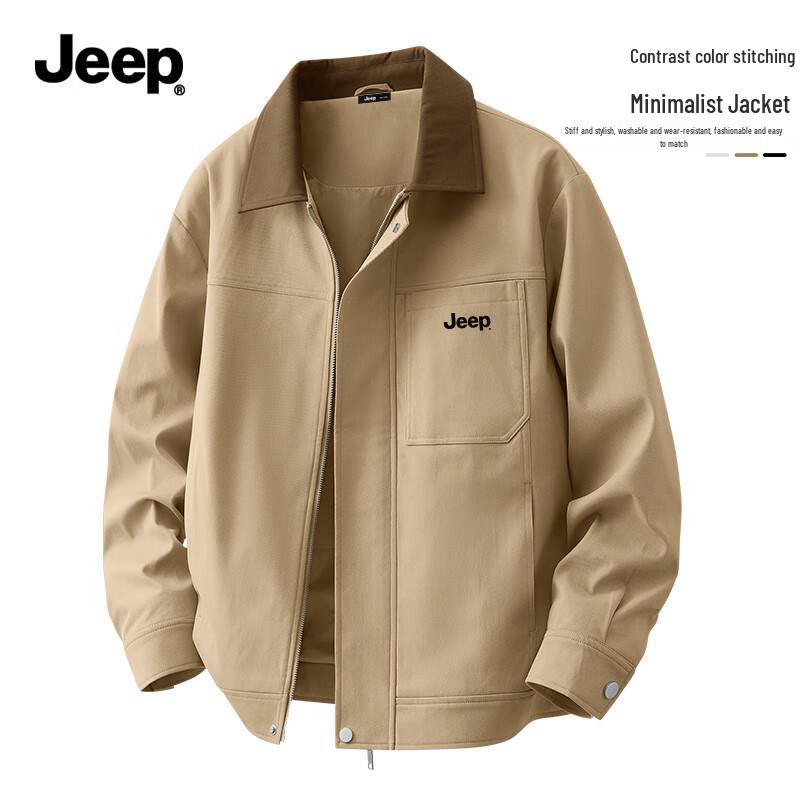 Jeep Men's Lapel Collar Casual Jacket