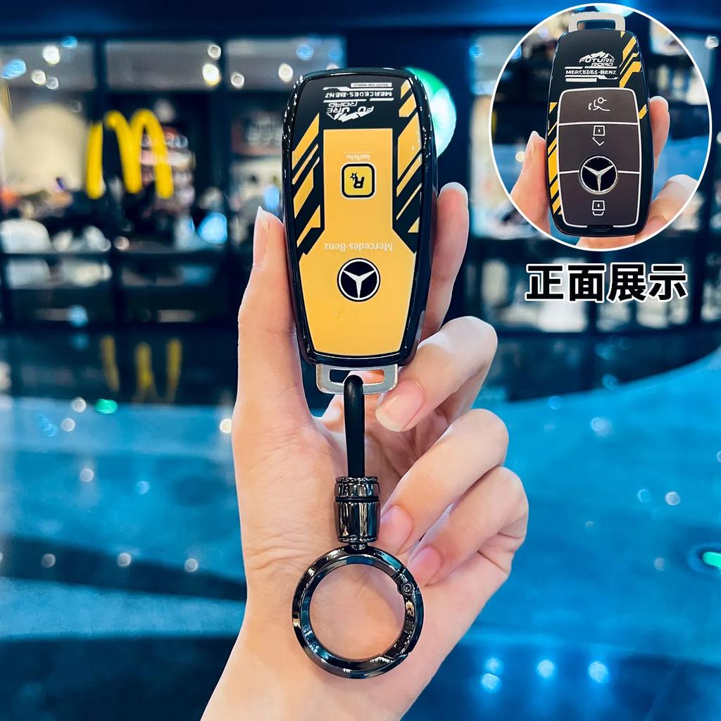 TXF4 Fashion TPU Car Key Case Cover For Mercedes Benz A C E S G Class GLC CLE CLA GLB GLS W177 W205 W213 W222 X167 AMG Keychain Fob