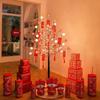 Chinese New Year Festive Decorations: Red Packet Tree & Lanterns for Home and Living Room