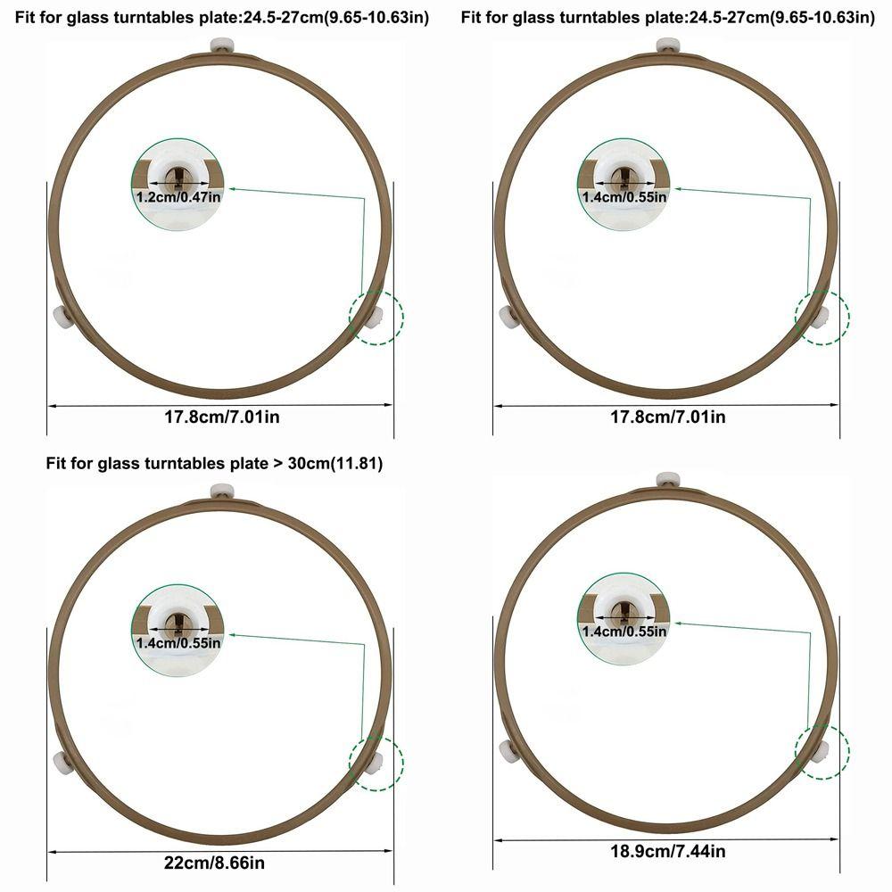 17.8CM/18.9CM/22CM Mikrowellenherd Rollenhalter Universal Drehbarer Ring Unterstützung