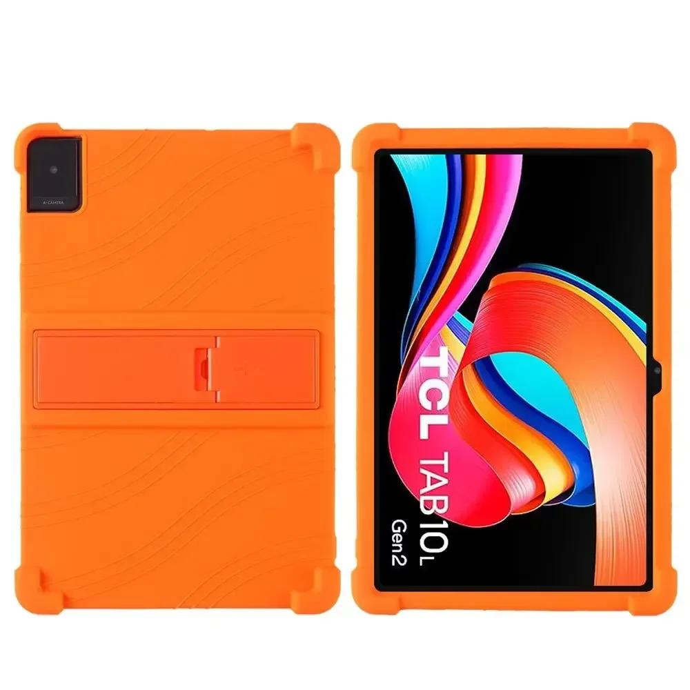 Für TCL Tab 10L Gen 3 LTE & 2 Hülle 8193A 8492A 10,1" Tablet-PC Silikon Stoßfeste Hülle mit Ständer auf der Rückseite Weich