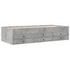 Daybed with Drawers Without Mattress Concrete Grey 100x200 Cm