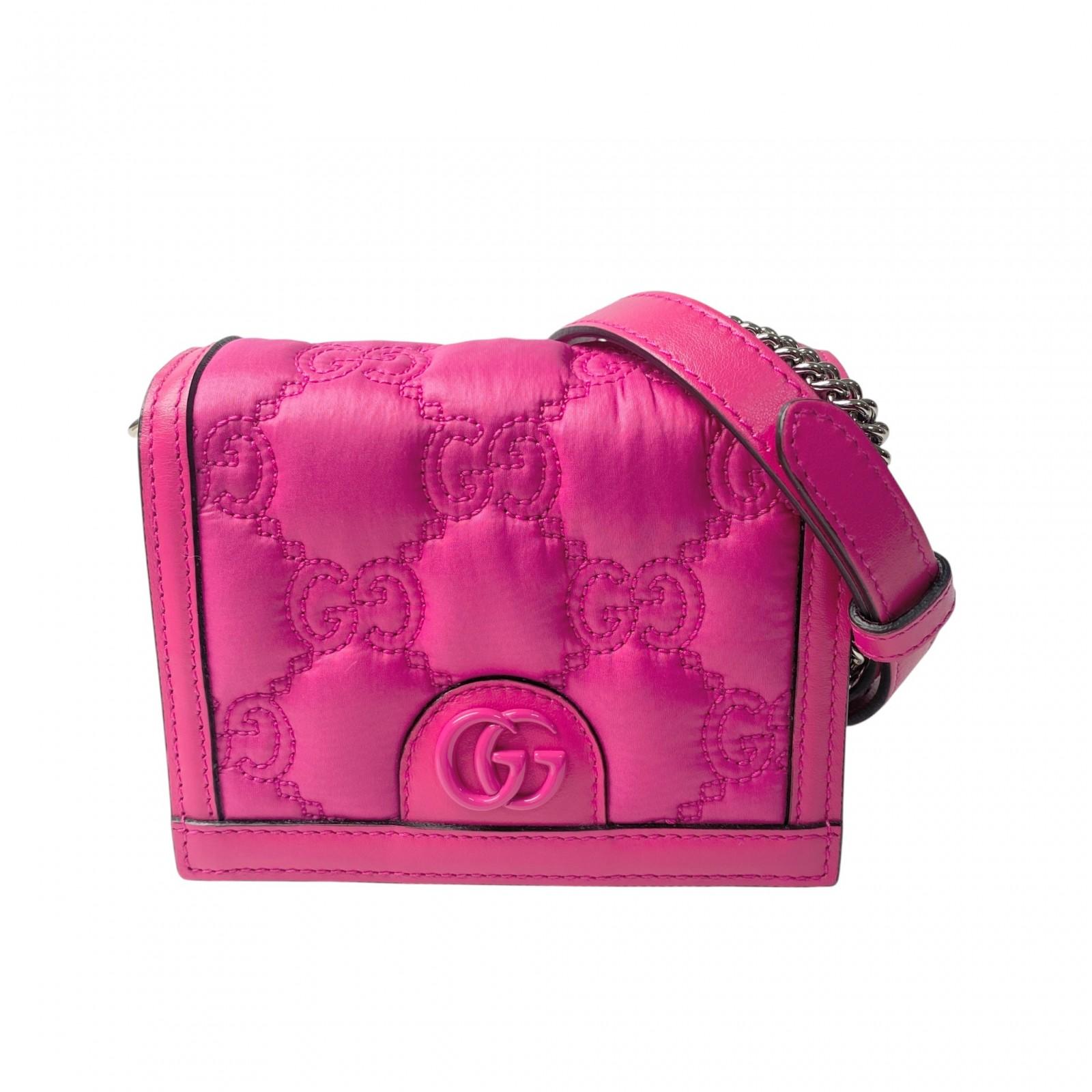 

Вживана рожева сумка через плече GUCCI Нейлон/шкіра Жіноча