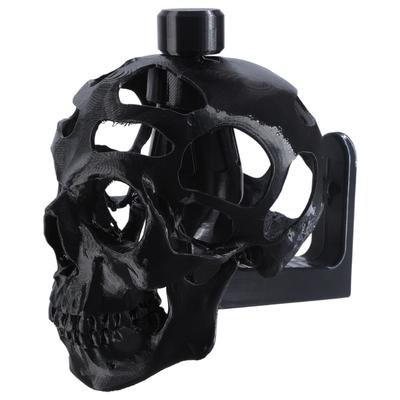 Nástěnný držák na helmy 3D tvar lebky Stojan na helmy Výstavní stojan Halloweenská dekorace Věšák na helmy s lebkou