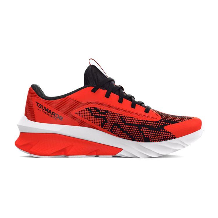 Under Armour Charged Scramjet 4 Boys Orange Grey Running Shoes 3024208-600