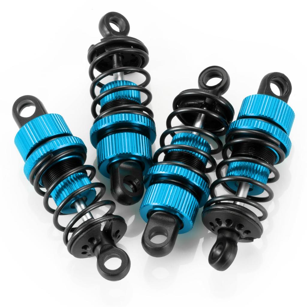 TRZX 4pcs 52mm RC Oil Shock Absorber Front & Rear Damper Kit Upgrade Parts for Tamiya M03, M04, M05, and M06 1/10 RC Touring Cars (Blue, 52mm)