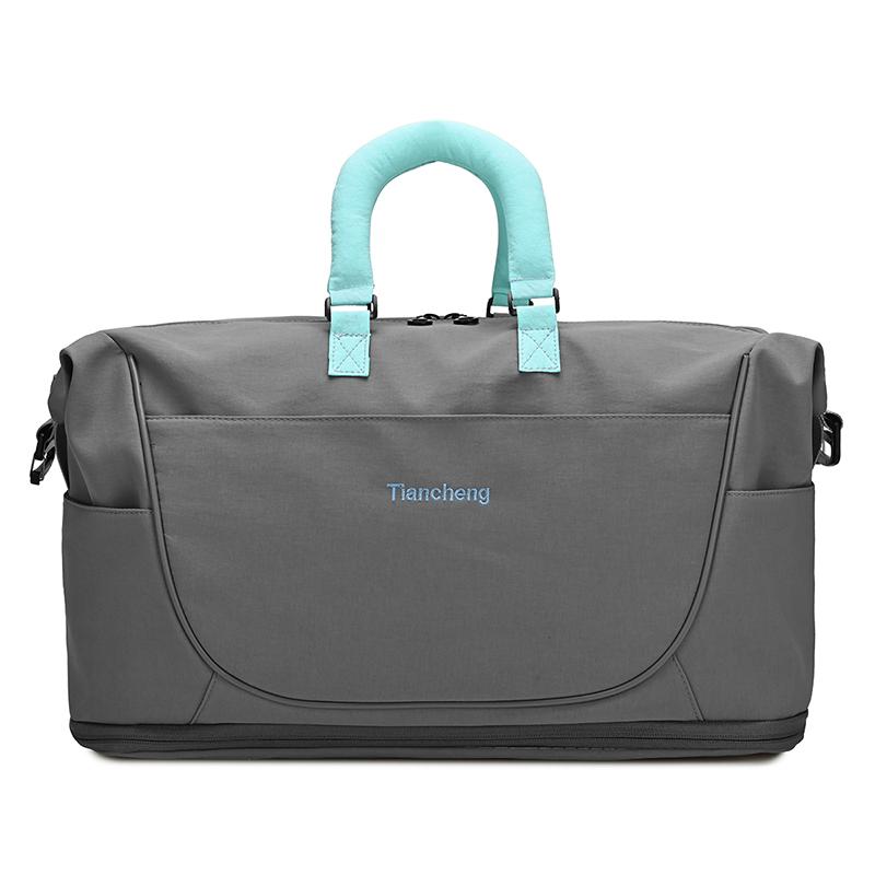 

Large Capacity Travel Bag Luggage Bag Lightweight Crossbody Sports Fitness Bag сірий