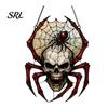 Tiffany Style Stained Glass Effect Halloween Wind Chime Skull Spider Suncatcher, Double Side Printed Acrylic Window Photography Set Decorations