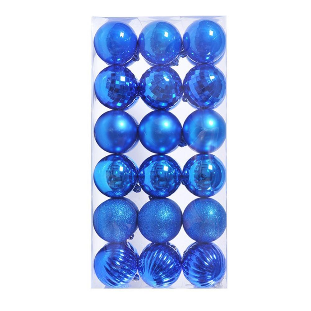 Holiday Decoration 36 Pack Plastic Shatterproof Ball Ornaments for Christmas Tree and Wreath Use Lightweight Design for Hanging